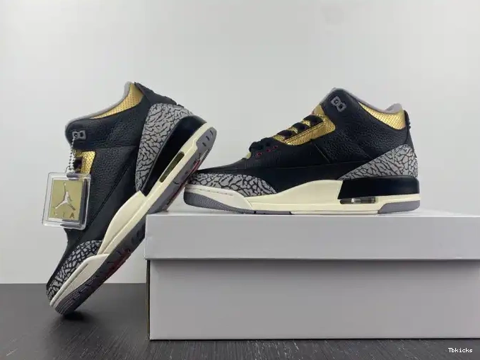 Reps TBK WMNS Black Air 3 Gold CK9246-067 Jordan 0516